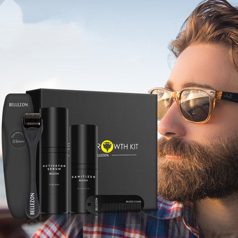 Beard Growth Set – Skäggserum och skäggvårdskit för tätare skäggväxt