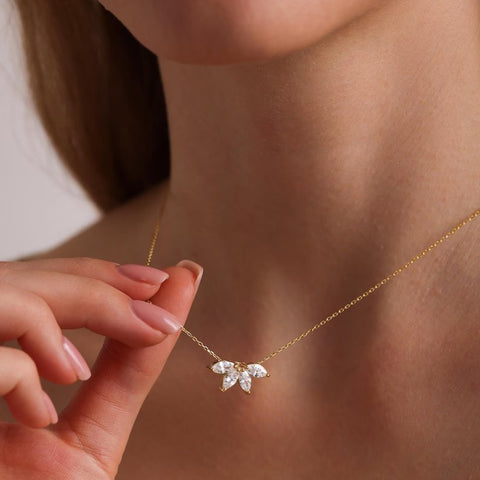 Halsband med Marquise-slipning