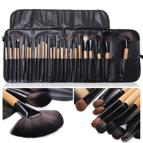 Presentpåse med 24 st Makeupborstar – Professionellt Kosmetikset