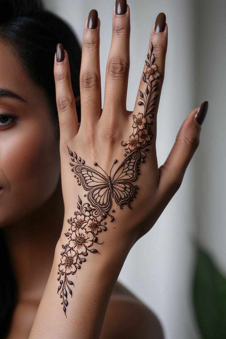 Floral Henna Design – Privat Bokning